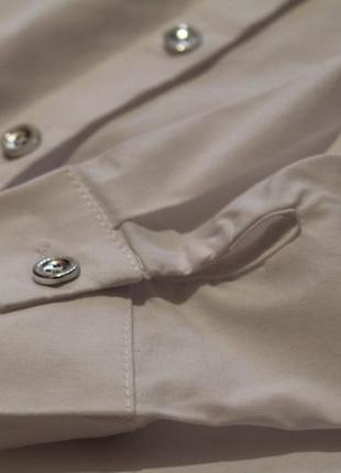 Класична подовжена котонова сорочка рубашка блузка6 фото