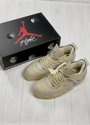 Кросівки jordan 4 retro off-white sail  кроссовки5 фото