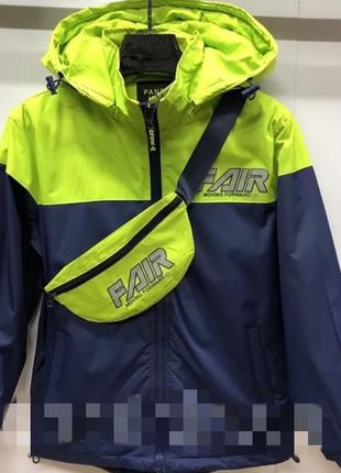 Куртка вітровка +бананка крута новинка 7-10років,зріст 134