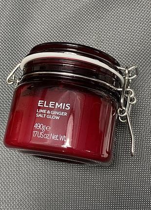 Elemis lime ginger salt glow скраб для тела солевой