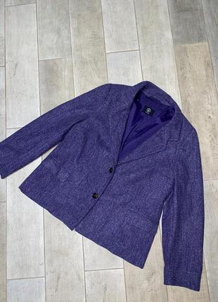 Бузковий вовняний піджак фіолетовий жакет(015)