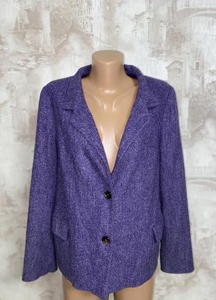 Сиреневый шерстяной пиджак,фиолетовый жакет(015)2 фото