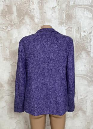 Сиреневый шерстяной пиджак,фиолетовый жакет(015)3 фото