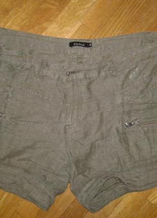 Стильные льняные шорты nulu от new look 36-38p.