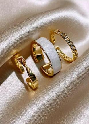 Набор колец 3шт кольца на пальцы и фаланги