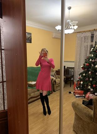 Платье теплое vdp шерсть оригинал розовое бренд