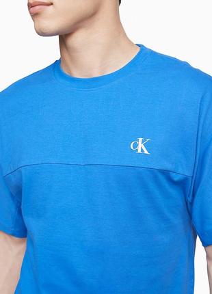 Футболка мужская calvin klein м, біла, голуба
