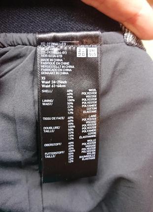 Стильные шерстяные брюки леггинсы в клетку uniqlo размер s-xs