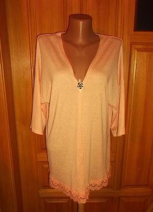 Блуза туніка кардиган кораловий р 18 - 4 xl - george