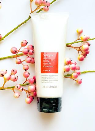 Пінка для вмивання з саліцилової кислотою cosrx salicylic acid daily gentle cleanser