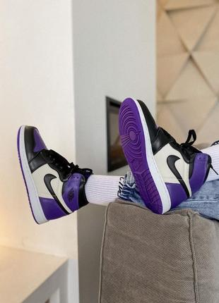 Кросівки найк джордан (36рр - 45рр) nike jordan black violet4 фото