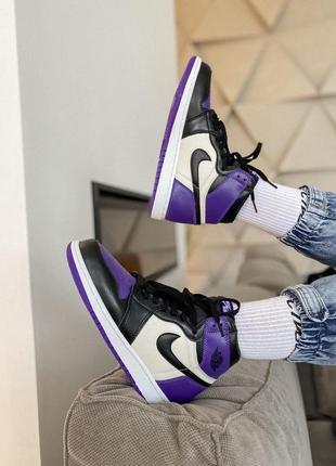 Кросівки найк джордан (36рр - 45рр) nike jordan black violet6 фото