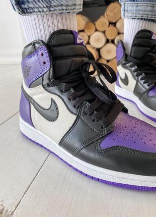 Кросівки найк джордан (36рр - 45рр) nike jordan black violet9 фото