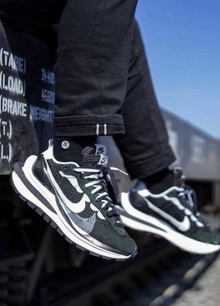 😎❤️nike x sacai waporwaffle black🖤😎(36рр - 45рр) кроссовки найк сакаи
