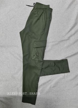 Штани карго завужені штани з кишенями весна хакі