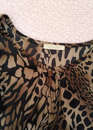 Классическая леопардовая блуза с воланами*блуза с оборкой*2 фото