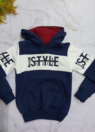 Утеплений худі для хлопчиків з начосом 🌿