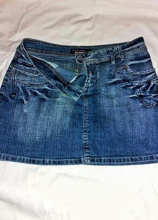 Коррткая джинсовая юбка1 фото