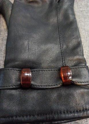 Кожаные перчатки на шерстяной подкладке2 фото