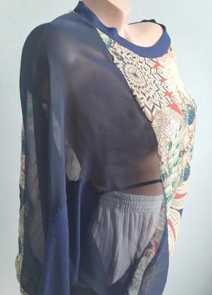 Блуза с натуральним шелком, реглан, yuki.4 фото