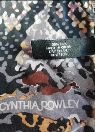 Фірмовий дизайнерський шовковий шарф, косинка cynthia rowley!!! оригінал!!!4 фото
