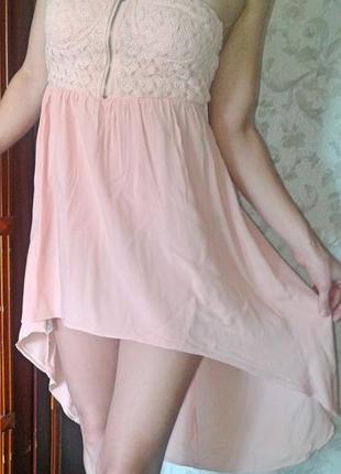 Платье сарафан абрикосового цвета