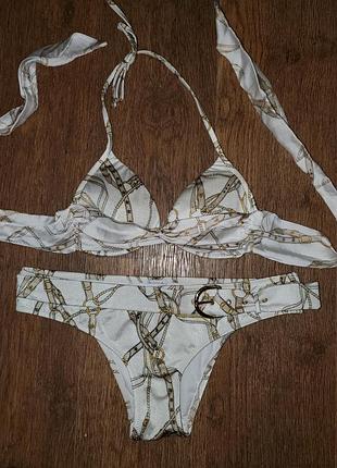 Купальник принт цепи calzedonia