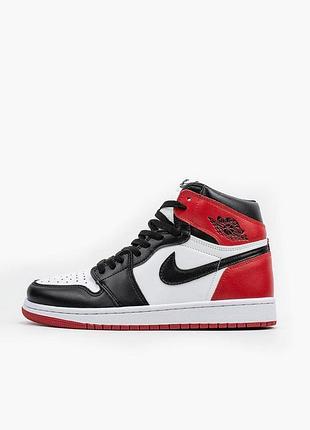 Кроссовки air jordan 1 retro red\white\black 2