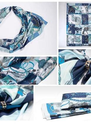 Платок шарф палантин в морской тематике3 фото