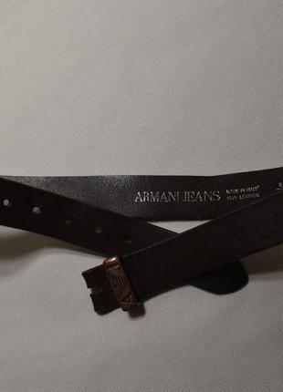 Armani jeans кожаный ремень пояс оригинал. без пряжки.1 фото