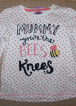 Новый реглан девочке 4-5 лет на рост 110 см от tesco, f&f