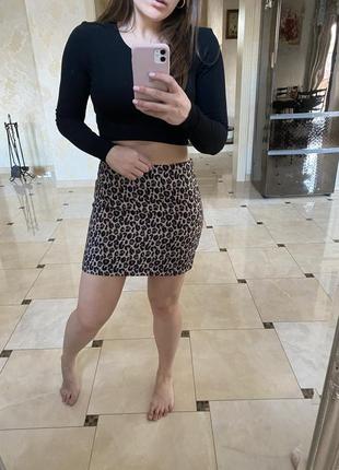 Леопардовая юбка и2 фото