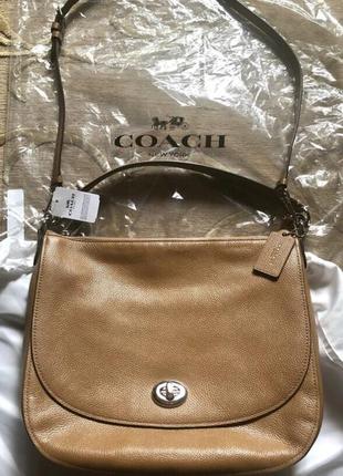 Сумка coach pebble updatet turnlock hobo-оригинал3 фото