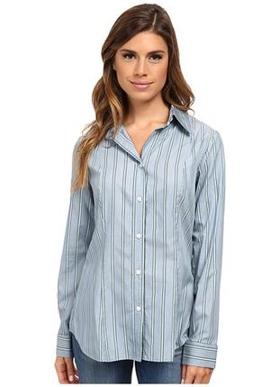 Рубашка, блуза pendleton sara stripe shirt, шелк и хлопок, одежда из сша