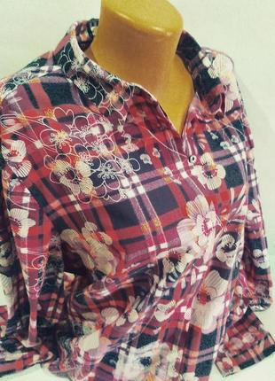 Рубашка женская сорочка цветочный принт gerry weber8 фото