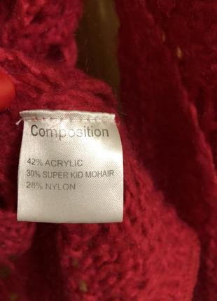 Ажурный кардиган расклешенные рукава,super kid mohair vue sur mer, бельгия оригинал9 фото