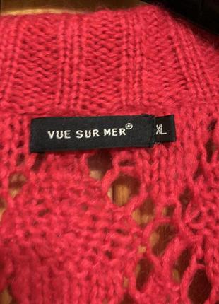 Ажурный кардиган расклешенные рукава,super kid mohair vue sur mer, бельгия оригинал8 фото