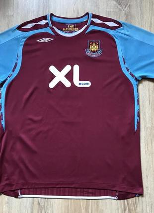 Мужская винтажная футбольная джерси umbro west ham united #15 saleh