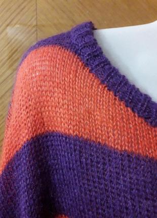 Bedo femme р. m/l теплий светр в смужку з короткими рукавами