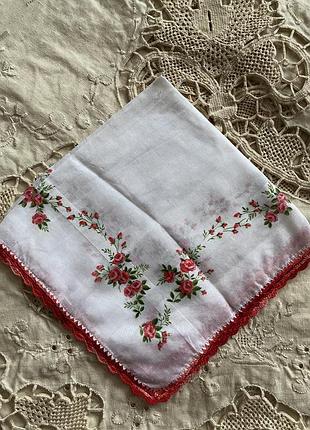 Батист винтаж ручная работа носовой платок