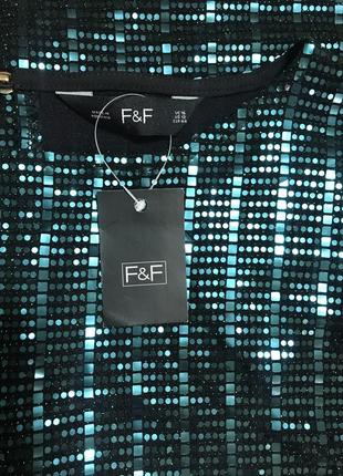 Нереальної краси брендовий нарядна блузка з паєтками смарагдового кольору.1 фото