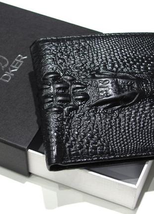 Шкіряний тонкий портмоне гаманець dker натуральна шкіра3 фото