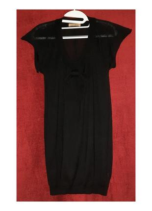 Шерстяное черное платье франция