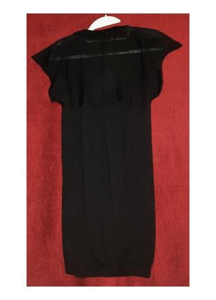 Шерстяное черное платье франция2 фото