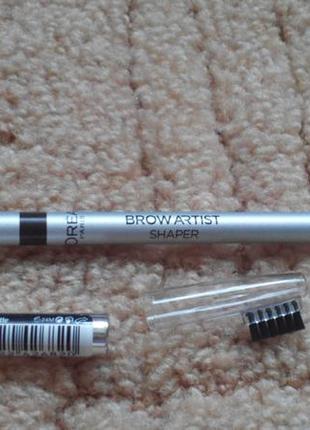 Карандаш для бровей с воском от l'oreal paris brow artist shaper