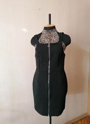 Чорний сарафан, плаття на блискавці primark1 фото