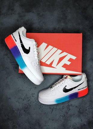 Чоловічі кросівки найк форс люмінесцентні nike air force "have a good game"4 фото