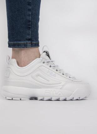 All white fila best sale
