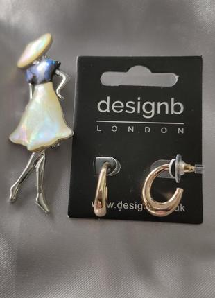 Сережки design, сережки з сайту asos з золотистим покриттям