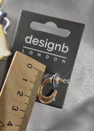 Серьги design,  сережки с сайта asos  с золотистым покрытием2 фото
